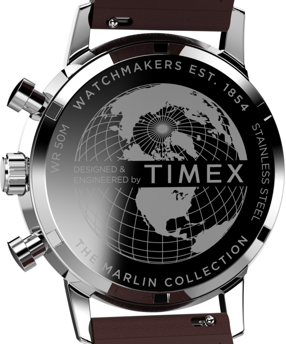 Marlin Chronograph Tachymeter 40mm Leather Strap Watch