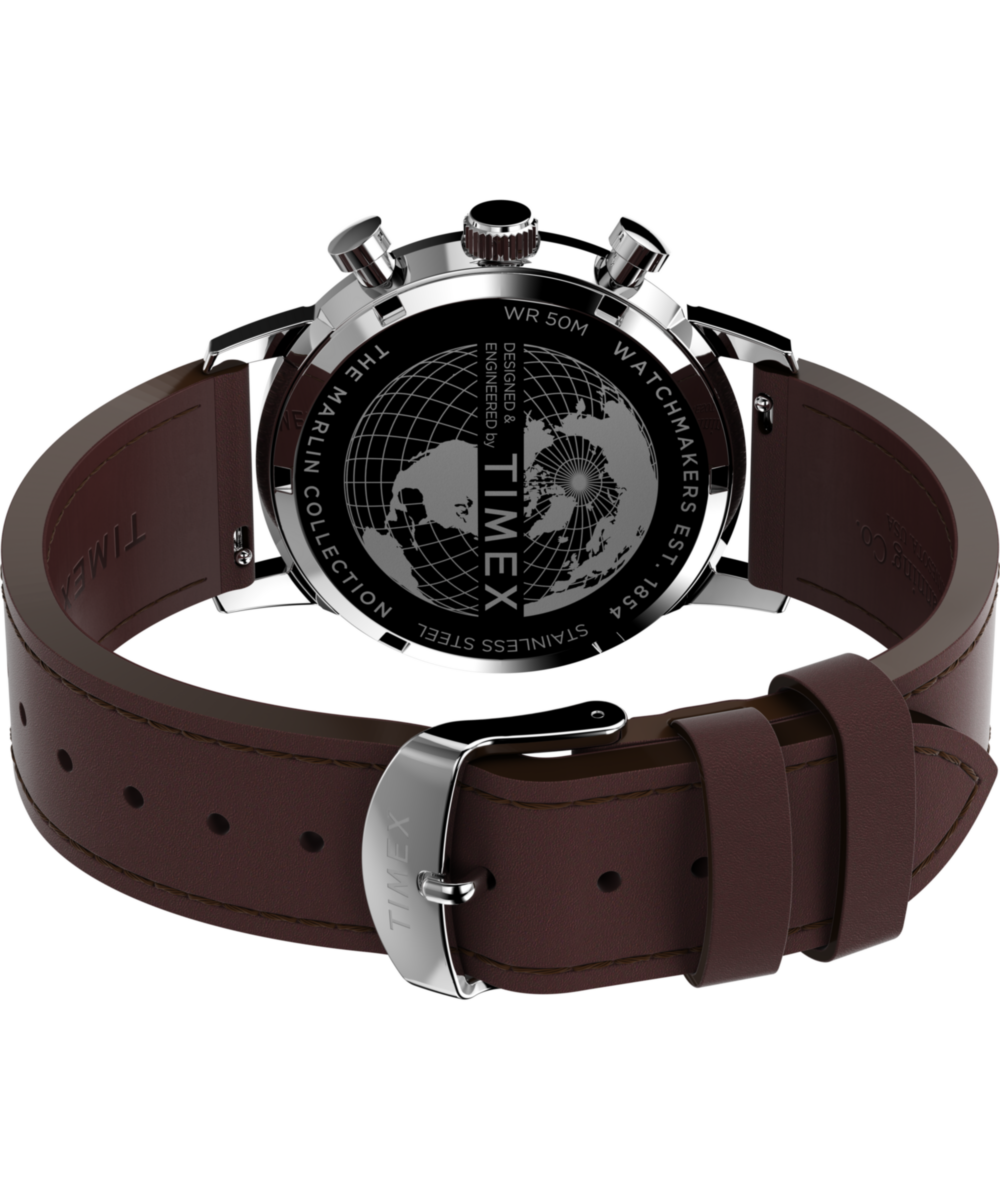 Marlin Chronograph Tachymeter 40mm Leather Strap Watch