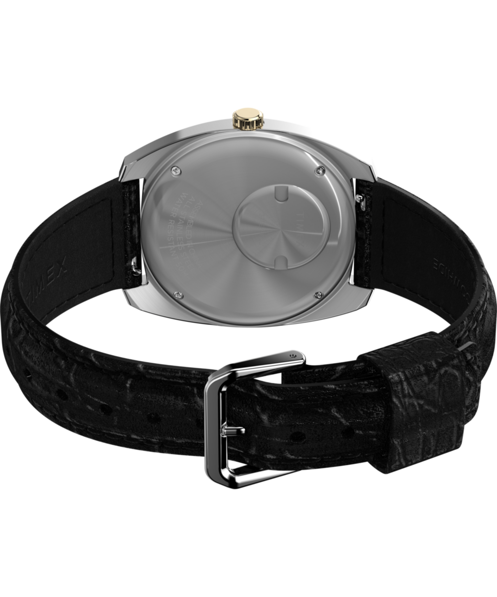 Q Timex 1978 Day/Date 37.5mm Leather Strap Watch