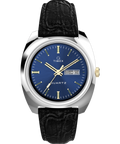 Q Timex 1978 Day/Date 37.5mm Leather Strap Watch