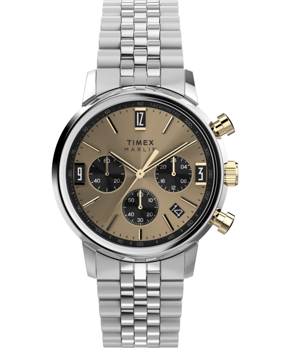 Marlin Chronograph Tachymeter 40mm Stainless Steel Bracelet Watch 