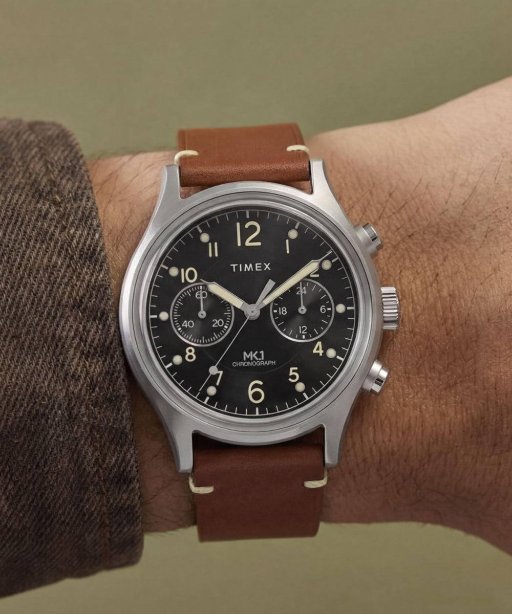 MK1 Chronograph 40mm Leather Strap Watch